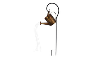 NEW Solar water bottle lamp, watering pot, flower shower, iron art hollow-out lamp, string garden decorative lamp  6084