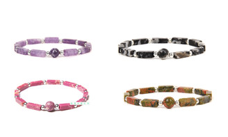 NEW Simple and fashionable square crystal stone beaded bracelet 6089