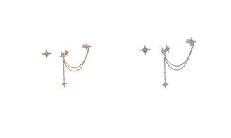NEW Asymmetric long tassel earrings 6120
