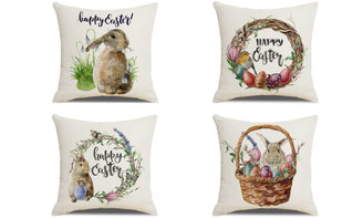 2302   4pcs Easter themed pillowcase cushion cover lovely rabbit  6180