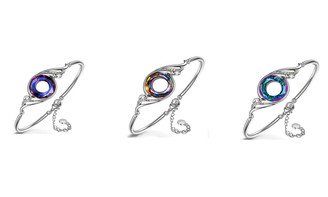 2302 NEW Colorful crystal peacock bracelet 6158