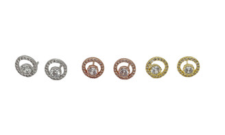 2302 NEW Exquisite and simple round diamond earrings 6215
