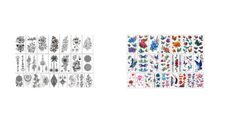 2302 NEW 30PC tattoo paste black and white flower color butterfly tattoo suit 6242