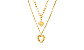 2303  NEW Angel Wings Love Necklace Female Double Clavicle Chain  6335