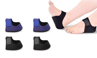 2303  NEW   a pair Heel socks Heel honeycomb damping silicone pad Velcro adjustable to increase pain relief cracking foot protection  6341