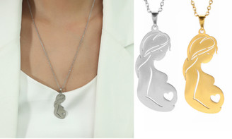2303 NEW Independent standing mother baby pendant Mother's Day necklace  6607