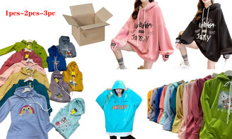 2303  NEW   Random Pullover Large Loose Hooded Sweater Blind Box   6396
