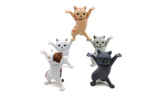 2303 NEW Five Cat Pencil Holder 6405