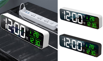 2304 NEW LED electronic clock mute digital temperature large screen digital display  6659