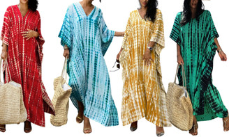 2304 NEW Halo dyed floral robe beach cover up dress 6677