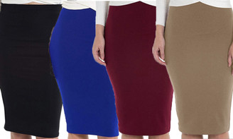 2304  NEW Short and slim fitting, slimming and buttocks wrapped half length pencil one step skirt 6836