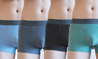 2304  NEW 4PC Men's Striped Loose Breathable Flat Corner Pants  6854