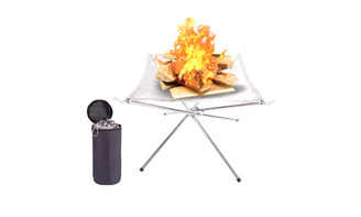 2304 NEW  Outdoor camping foldable bonfire rack Convenient 304 stainless steel fire rack 7007