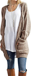 2304NEW-Double pocket twisted twist sweater cardigan6909
