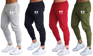 2305 NEW Smiling face casual pants, men's sports and fitness pants, fashionable men's long pants, jogging pants 7014