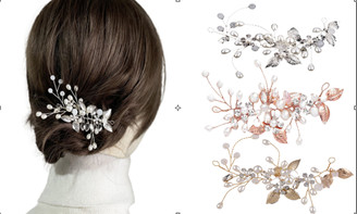 2305 NEW Crystal Vine Flower Leaf Hair Band Accessories 7053 LA