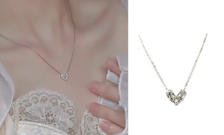 2305 NEW  Electroplated Love Bow  Collar Necklace 7058  LA 
