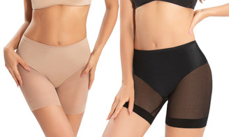 2305 NEW Women's mesh stitching low waisted shaping flat angle underwear 7129LA