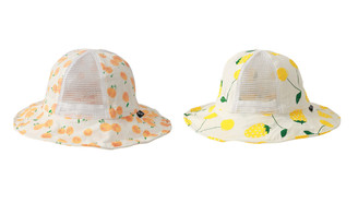 2305 NEW Summer thin large eave fruit print children's sunshade and sunscreen hat mesh 7155LA