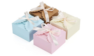 2305 NEW Solid color simple square hand made soap folding packaging box with ribbon 20PC 7163LA