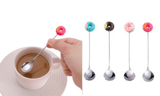 2305 NEW 304 stainless steel donut dessert spoon 4PC 7185LA