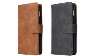 2306 NEW Apple PU Phone Case Multi Card Zipper Wrap Case Wallet Protection Case 7187LA