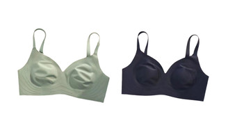 2306 NEW Rabbit Ear Ice Silk No Steel Ring No Trace Bra 7305LA