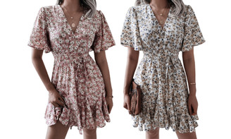 2306 NEW Women's printed chiffon sexy dress for women  7315LA