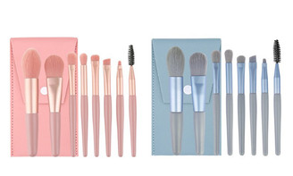2306 NEW 8PC Macaron Makeup Brush Set Travel Portable Makeup Brush powder blusher foundation make-up Halo Dye Brush 7321 LA