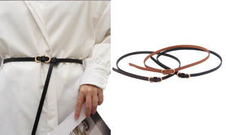 2306 NEW 3PC Thin Belt Women's Simple Matching Dress, Suit Sweater, Waist Tie, Small Belt 7410LA