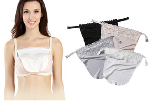 2306 NEW 4PC Summer Traceless One Piece Bra Protector with Lace Lace Lace 7453LA