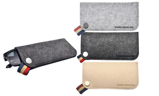 2306 NEW 3PC Large Felt Glasses Bag Storage Bag 7455LA