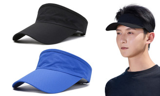 2307 NEW 2PC summer outdoor men's and women's sports fast drying light plate hollow top Sun hat 7539LA