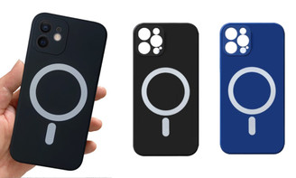 2307 NEW Solid color liquid wireless magnetized silicone phone case 7552LA