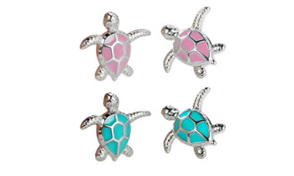 2307 NEW  Diamond inlaid turtle earrings 7587LA
