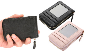 2307 NEW Short Organ Clip Women's Card Bag Zipper Zero Wallet 7593LA