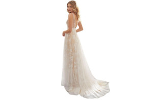 2307 NEW  Sexy V-neck Sleeveless Lace Wedding Dress  7610