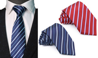 2308 NEW Yarn dyed diagonal striped polyester tie Business casual tie 7841LA