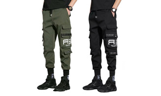 2308 NEW Multi pocket workwear pants, men's trendy brand loose fitting leggings, thin cropped casual pants 7985LA