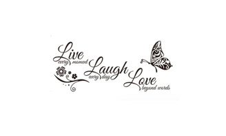 2308 NEW Live Love English Creative Butterfly Living Room Bedroom Decoration Decal 7992 LA