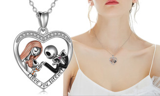 2309 NEW Halloween Zombie Bride Love Parents Necklace 8112 la
