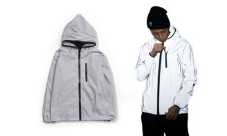 2309 NEW Glow jacket charge windbreaker loose oversized reflective vest 8124La