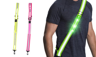 2309 NEW USB charging single side cross strap LED illuminated shoulder strap 8126La
