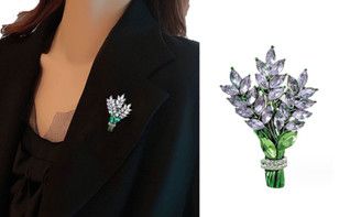 2309 NEW Lavender brooch female personality temperament jacket cardigan brooch pin 8159 la