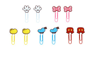 2309 NEW 10PC Small Paper Clips Bookmarks Cute Metal Paper Clips Colorful Traveling Pins Cartoon Paper Clips Office Stationery 8197la