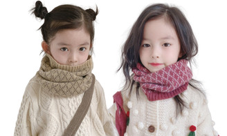 2309 NEW Children's Knitted Scarf Autumn and Winter Warm Neck Versatile Woolen Neck 8221 la