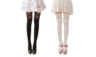 2310 NEW Autumn and Winter Lace Lace Long Sleeve Knee Socks 8236 la
