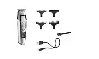 2310 NEW Kemei Hairdressing Scissor LCD Display Oil Head Carving and Beard Trimming Tool Rechargeable 8257
