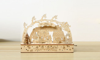 2310  NEW Handmade Wooden LED Night Light Christmas Creative Decorations For Children's Puzzle  7652