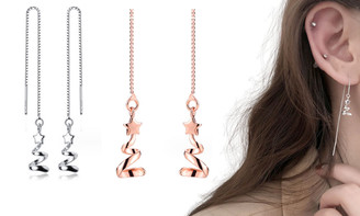 2310 NEW Female Star Rotating Christmas Tree Simple and Personalized Earline Earrings 8265
